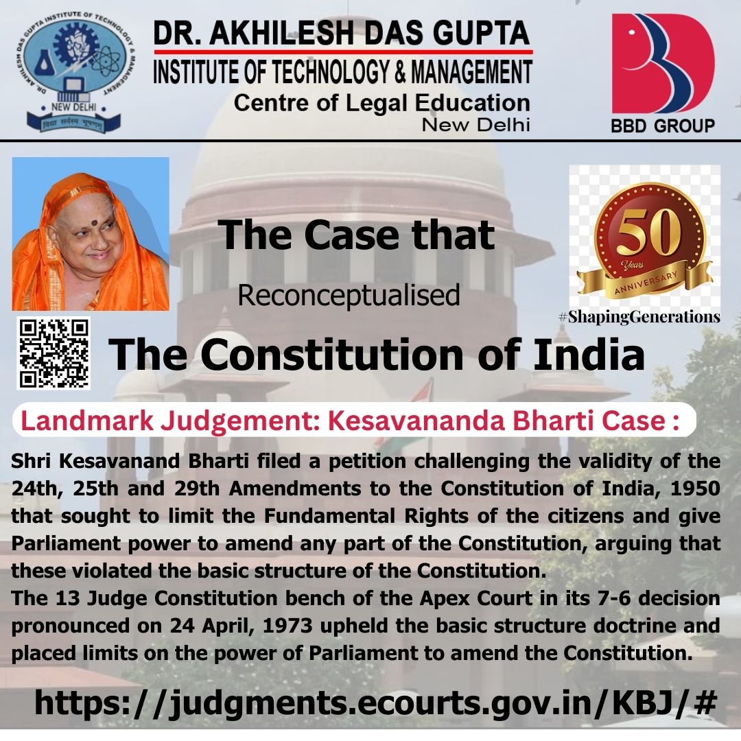 '50th year Anniversary of Landmark judgement of Kesavananda Bharti Case ...