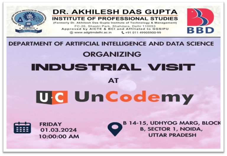 Industrial Visit at UnCodemy, Noida