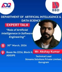 Expert Lecture on “Role of Artificial Intelligence in Software Engineering”