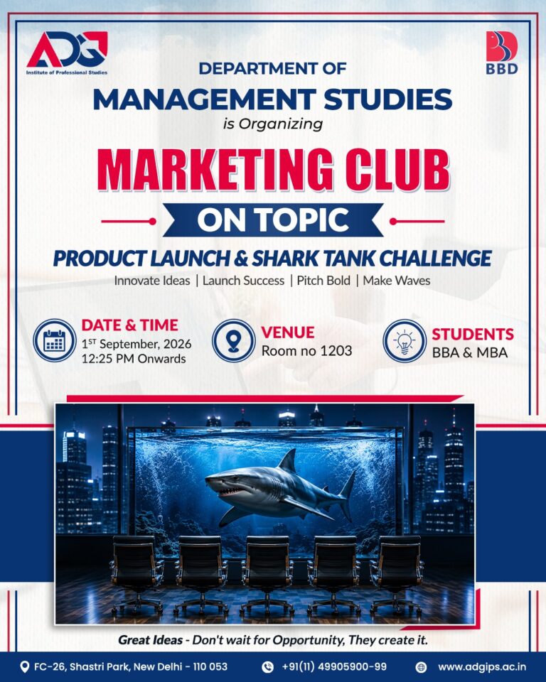 Marketing Club Event on product Laucnh & shark tank challenge