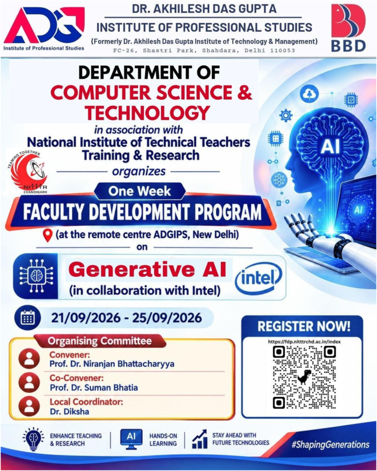 Faculty Development Programme (FDP) on GenerativeAI